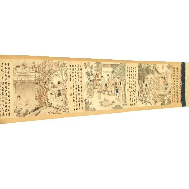 Ding Guanpeng “Four Filial Piety” Long Scroll – Traditional Chinese Painting (294×38.4cm)