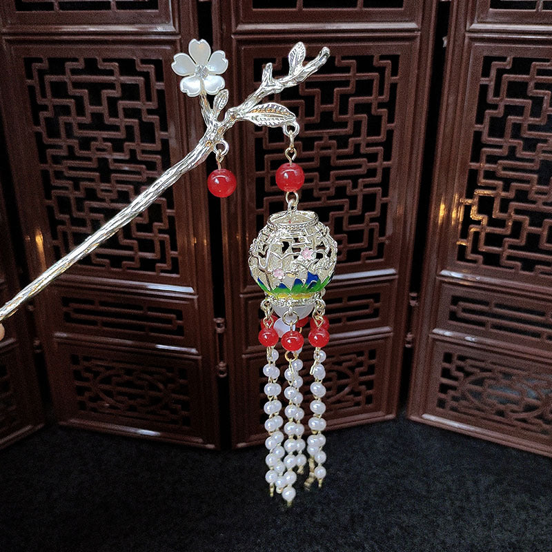 Ancient Chinese Stye Landscape and Lantern Hairpin