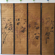Four-Panel Bamboo Scroll Set – Chinese Middle Hall Hanging Paintings