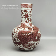 Chinese Red & White Porcelain – Antique Style Living Room Asian Home Decor