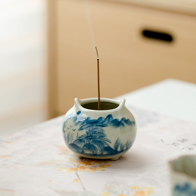 Chang Poju Ice Table Glazed Small Ceramic Incense Burner