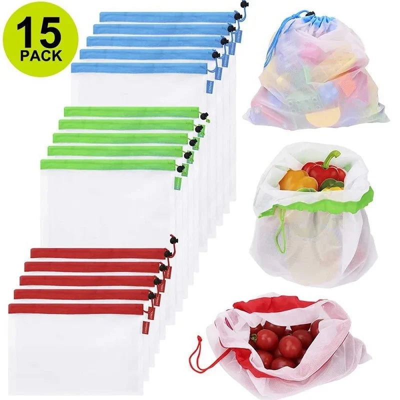 3 Sizes Reusable Mesh Produce Bag