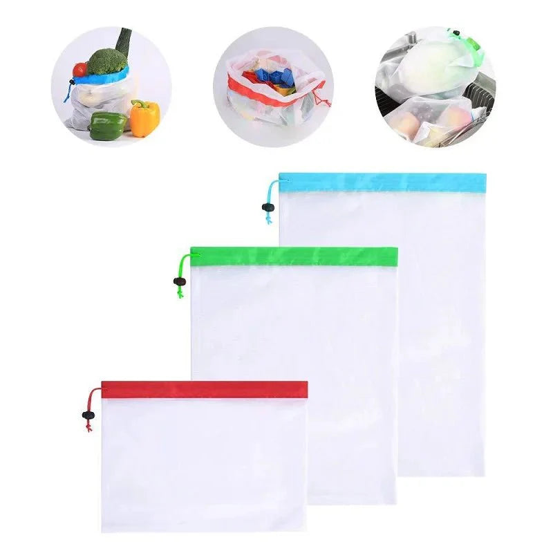 3 Sizes Reusable Mesh Produce Bag
