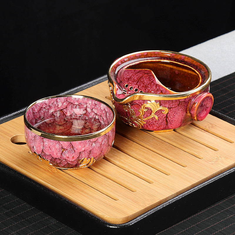 Japanese-Style Porcelain Kungfu Travel Tea Set – Portable Teapot & Cups