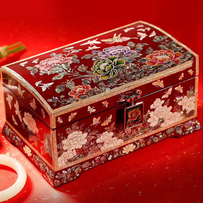 Mother‑of‑Pearl Jewelry Box – Hand‑Inlaid Abalone & Shell (Multiple Designs)