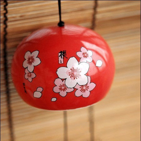 Japanese Cherry Blossom Ceramic Wind Chimes