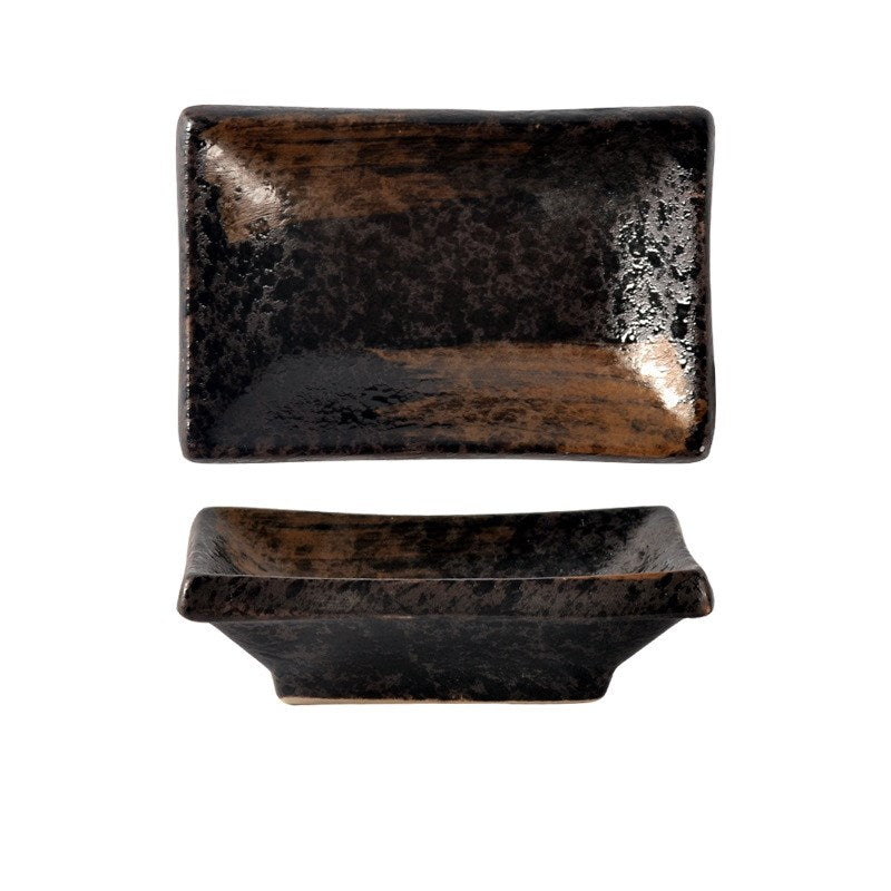 Japanese Small Ceramic Sauce Dish – Botanical Dip & Condiment Plate (10cm)