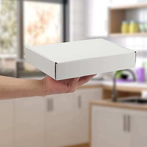 11x8x2 Inches Shipping Boxes Set of 20 White Corrugated Cardboard Mailing Boxes for Packaging