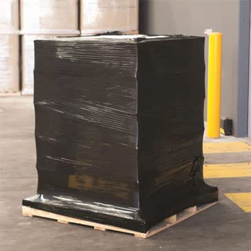 VPTAPE 18" x 1500ft x 80 Gauge Black Pallet Stretch Wrap Film [Pack of 4 Rolls, 1500' Per Roll, Total 6000']