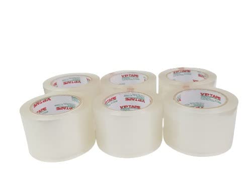 VPTAPE Industrial Packaging Tape, 2 Inch x 110 Yards, Thickness 2.0 Mil, Clear, 6 Rolls.