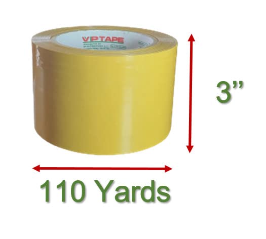 VPTAPE TAn Color Packing Tape, 3 Inch x 110 Yards, Thickness 2.0 Mil, Tan, 24 Rolls