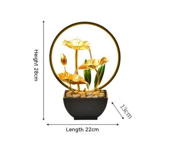 The Serene Halo: Zen Water Feature & Fountain