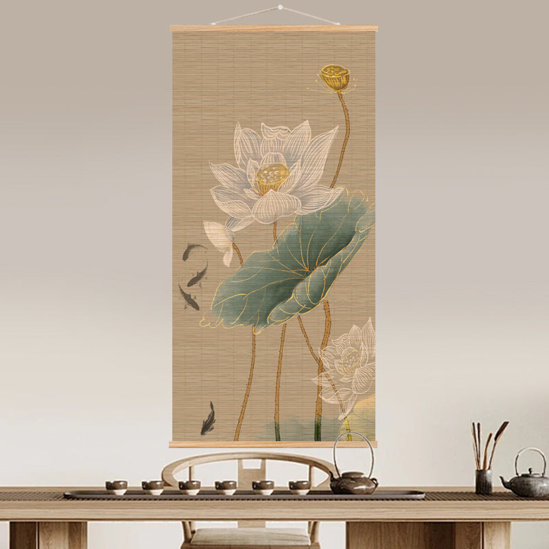 Traditional Bamboo Scroll Painting – Zen Wall Art