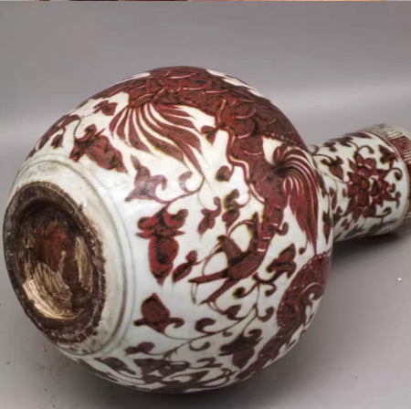 Chinese Red & White Porcelain – Antique Style Living Room Asian Home Decor