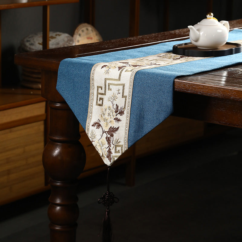 Chinese Style Zen Fabric Long Table Runner