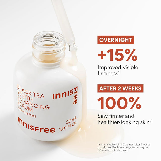 Black Tea Youth Enhancing Serum, Korean Serum with Niacinamide for Firming and Glow