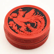Red Cinnabar Phoenix Jewelry Box – Chinese Lacquer Keepsake