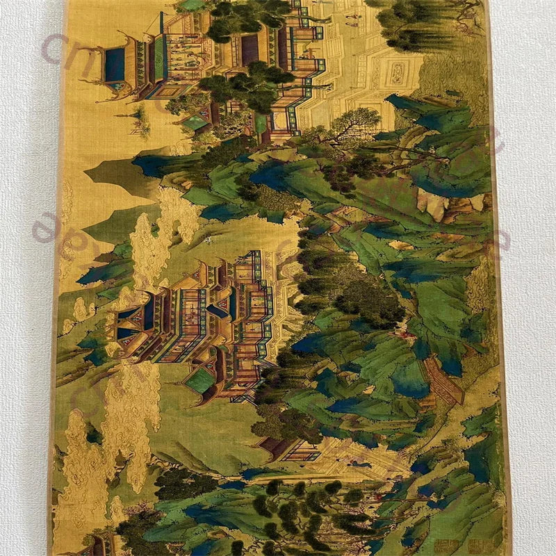 Qiu Ying “Along the River During Qingming” Scroll – Chinese Riverside Scene Painting