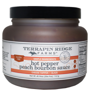 Hot Pepper Peach Bourbon Sauce - Quart