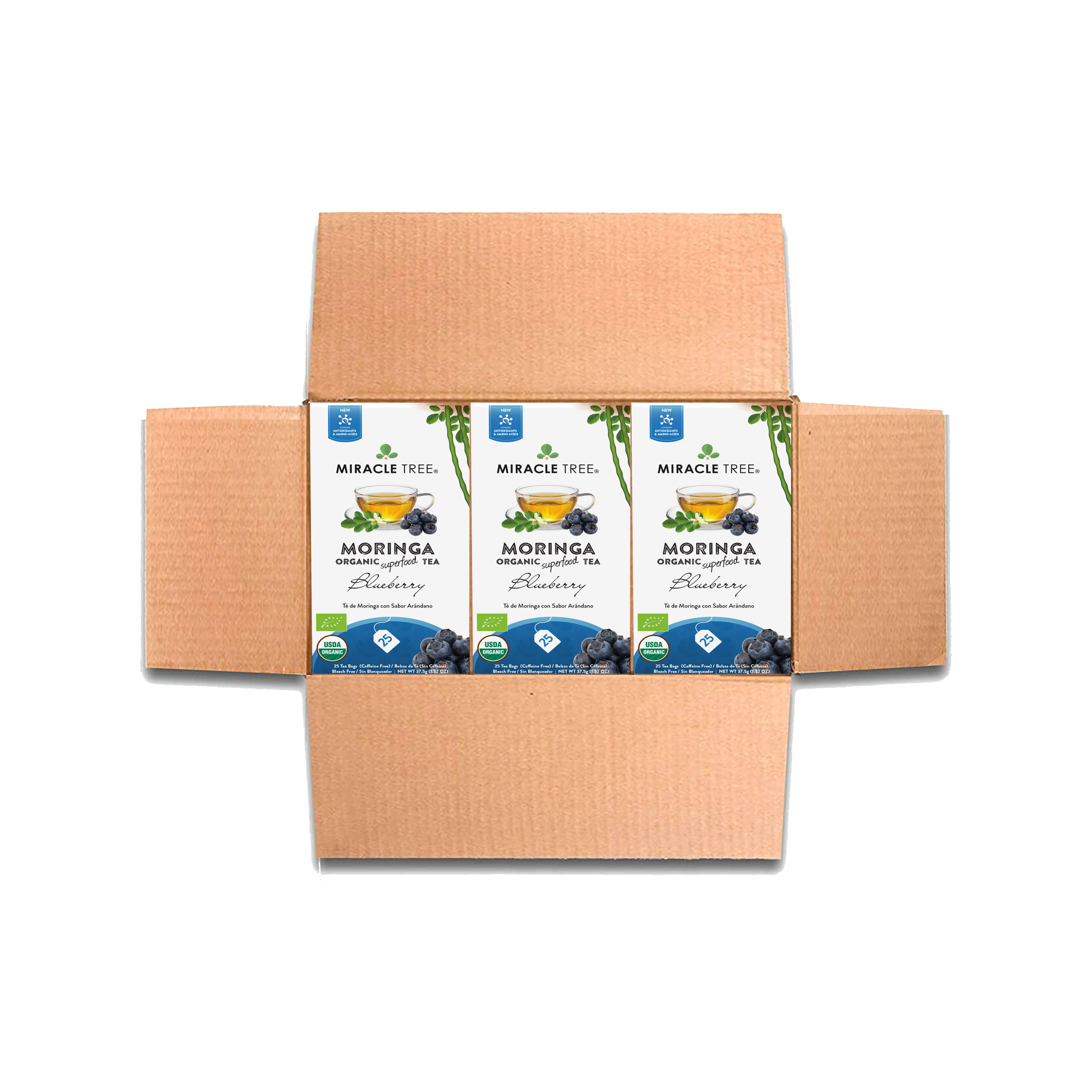 Organic Moringa Tea, Blueberry