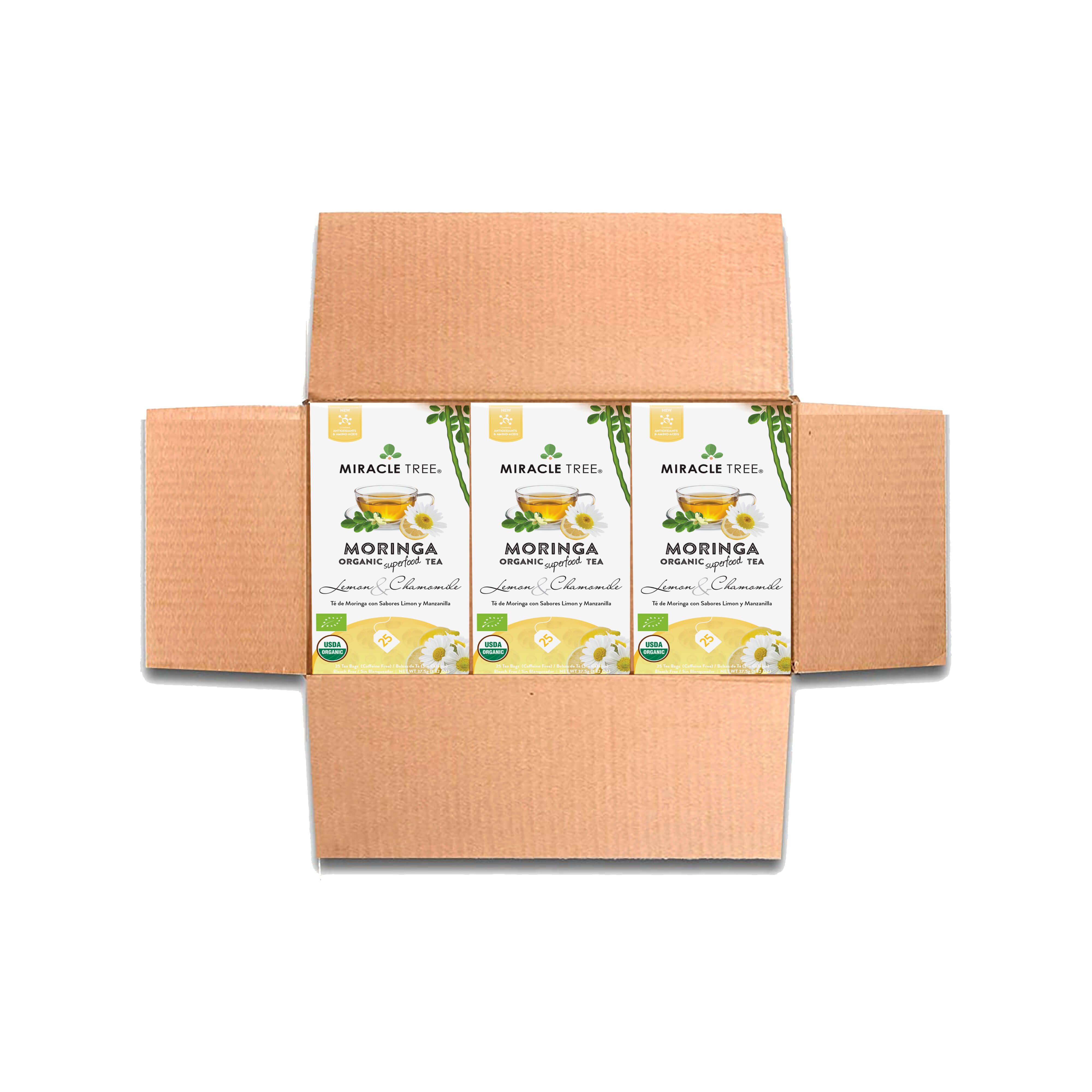 Organic Moringa Tea, Lemon & Chamomile