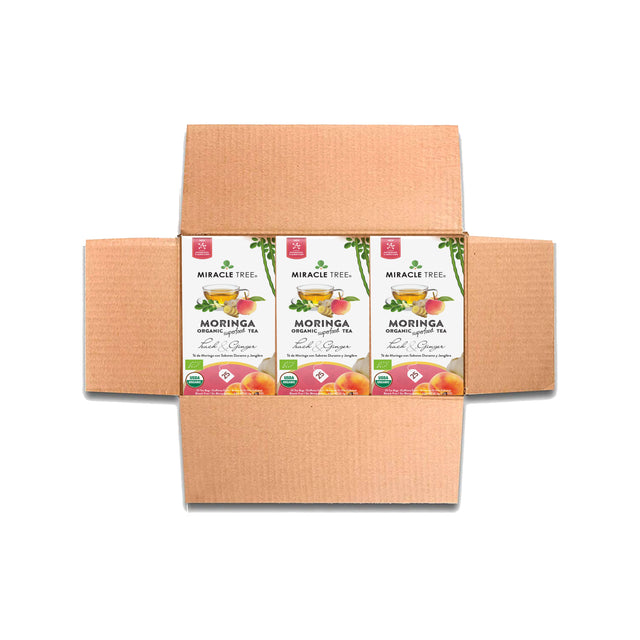 Organic Moringa Tea, Peach & Ginger