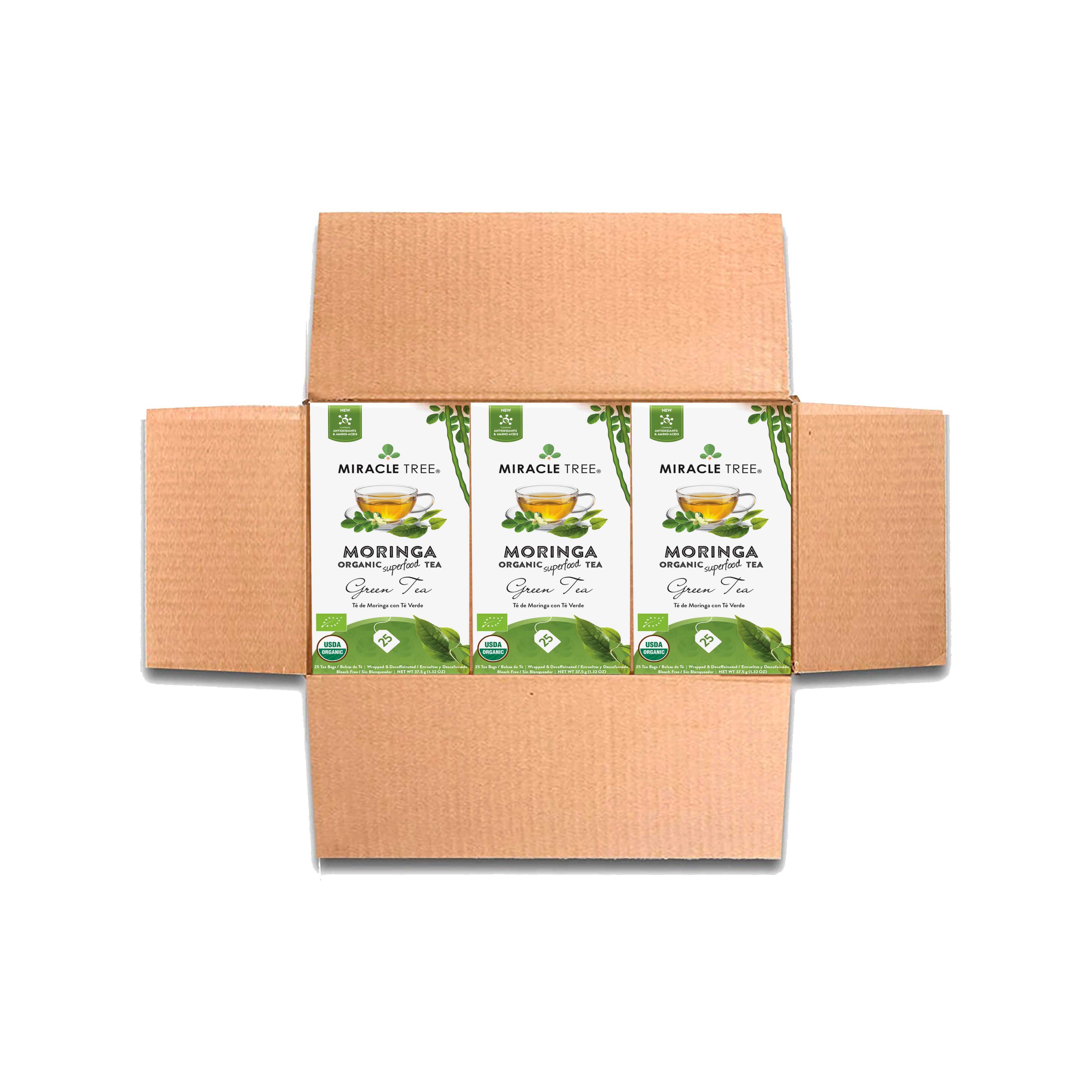 Organic Moringa Tea, Green Tea