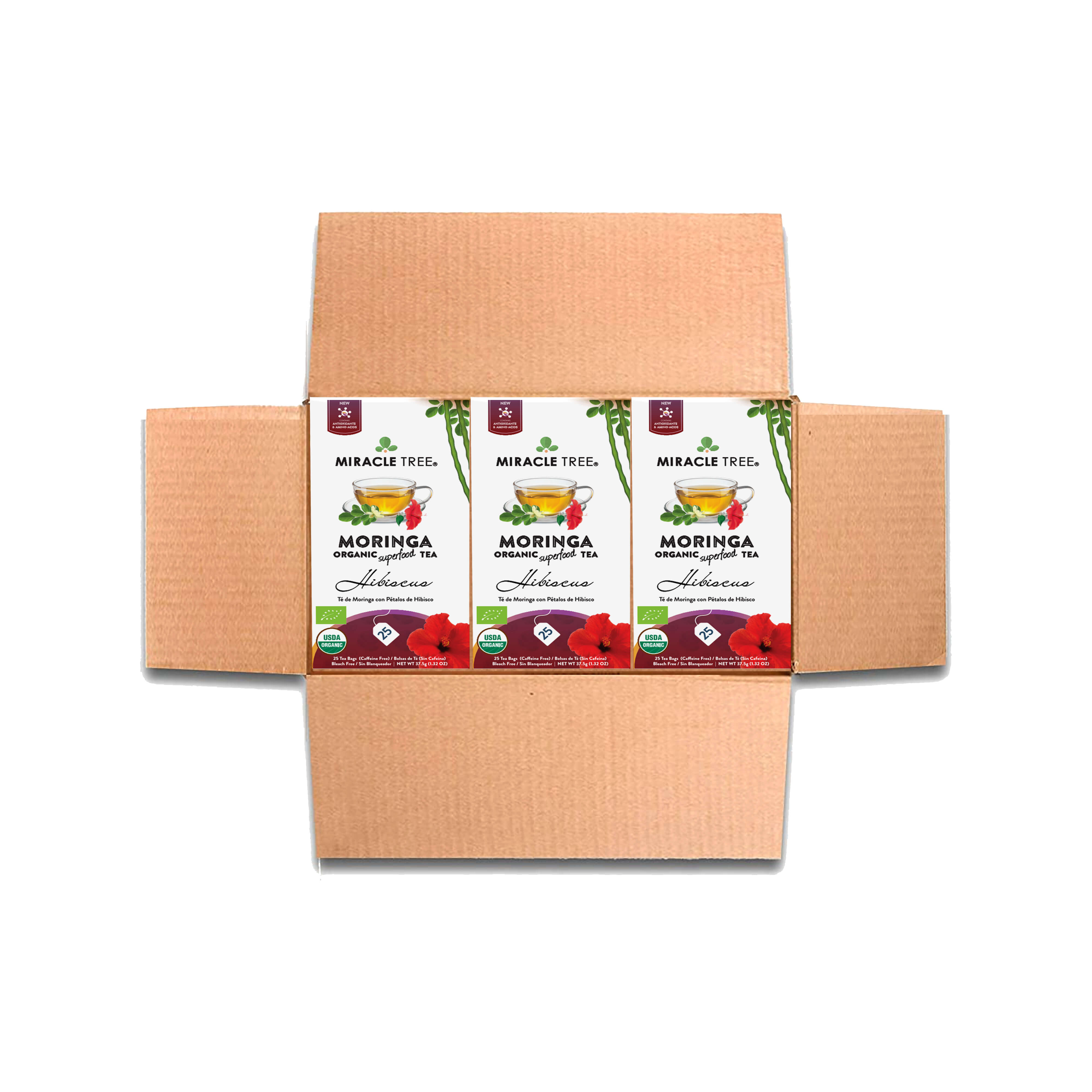 Organic Moringa Tea, Hibiscus