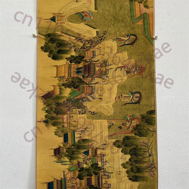 Qiu Ying “Along the River During Qingming” Scroll – Chinese Riverside Scene Painting