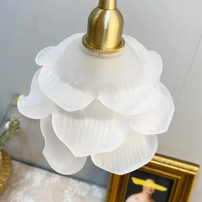 Japanese Flower Glass Small Chandelier
