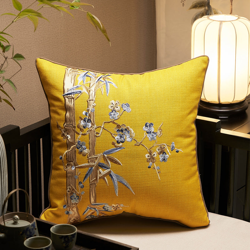 Beautiful Chinese Design Cotton Linen Pillowcase