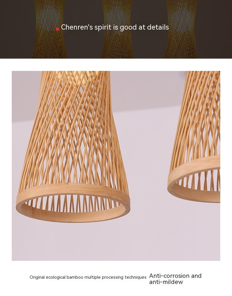 Chinese Style Bamboo Artwork Chandelier