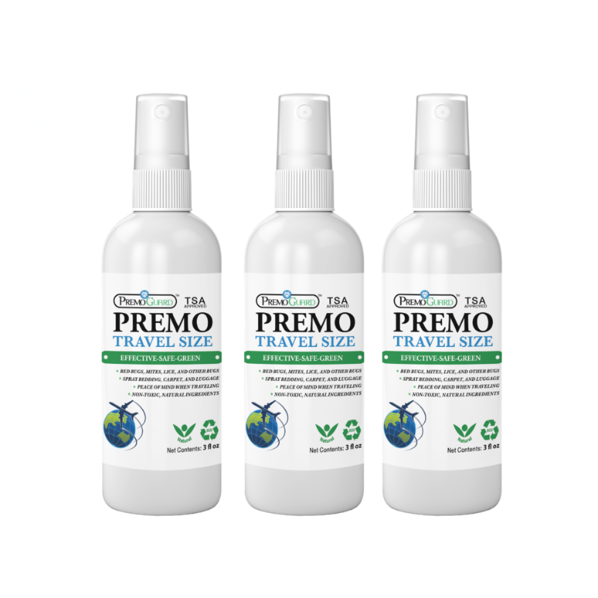 Bed Bug & Mite Killer Spray | Natural & Non-Toxic | Premo Guard (C)
