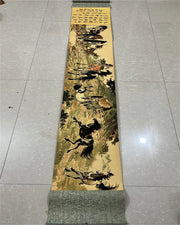 Xu Beihong “Ten Horses” Scroll – Chinese Animal Painting on Paper (30×220cm)