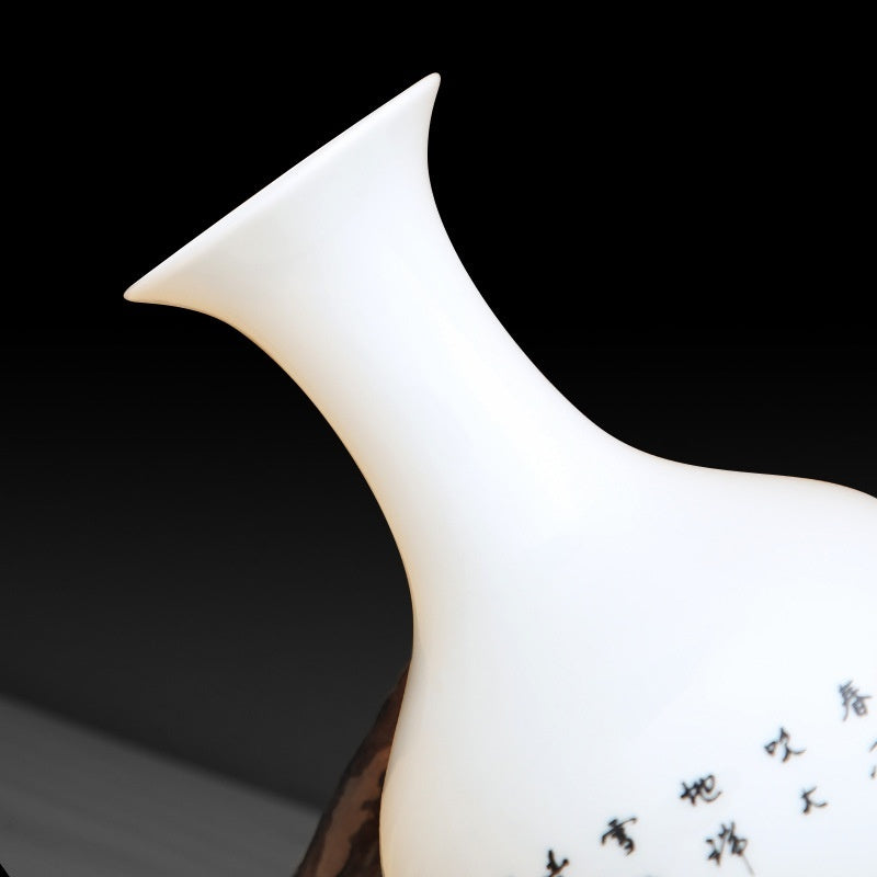 Jingdezhen Ceramics Chinese Style Vase with Base