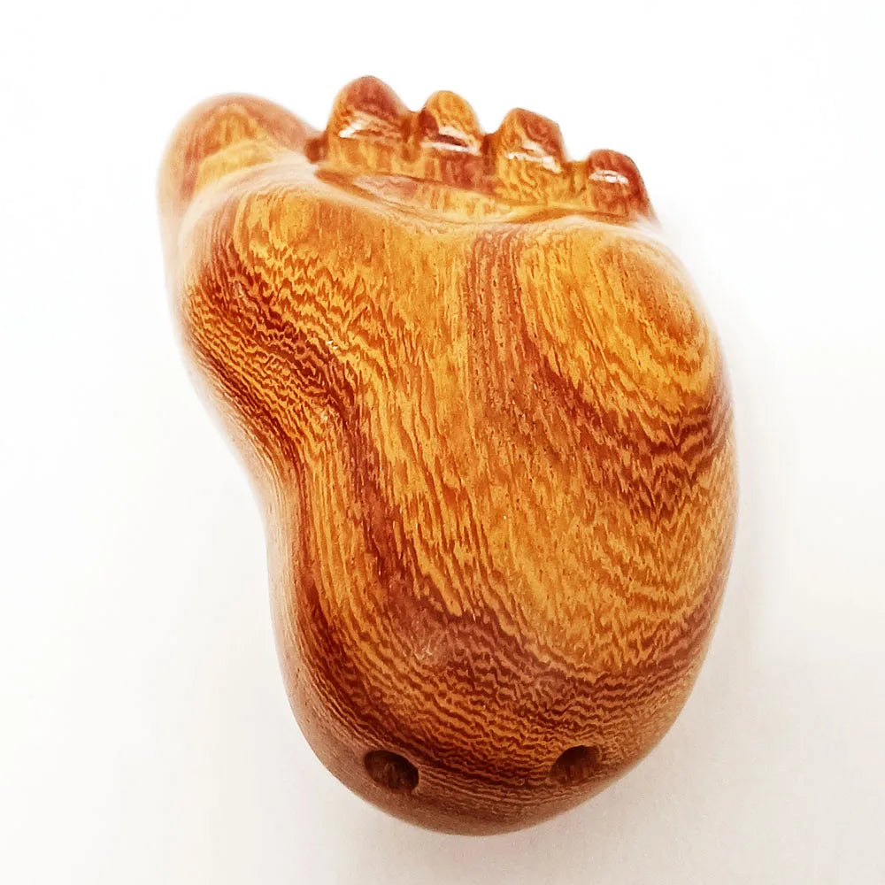 2" Red Sandalwood Insects on Foot Netsuke – Japanese Miniature
