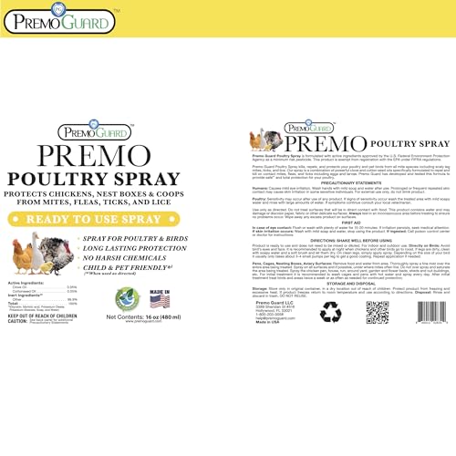 Poultry Spray 32 oz | Plant Based Natural Non-Toxic | By Premo Guard