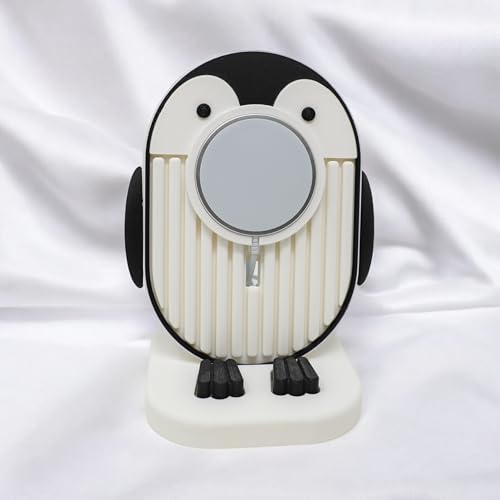 Penguin Charger Stand – Adorable Desk Organizer, Eco-Friendly (Beige & Grey)