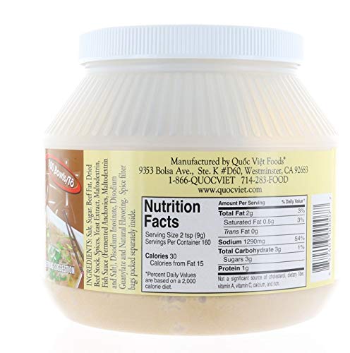 Quoc Viet Foods Beef Flavored "Pho" (Cot Pho Bo Brand) 3-lb/1.36kg