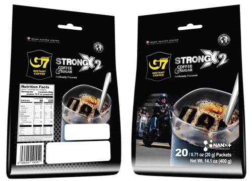 Trung Nguyen G7 Strong X2 Double Strength, 2 in 1 Instant Black