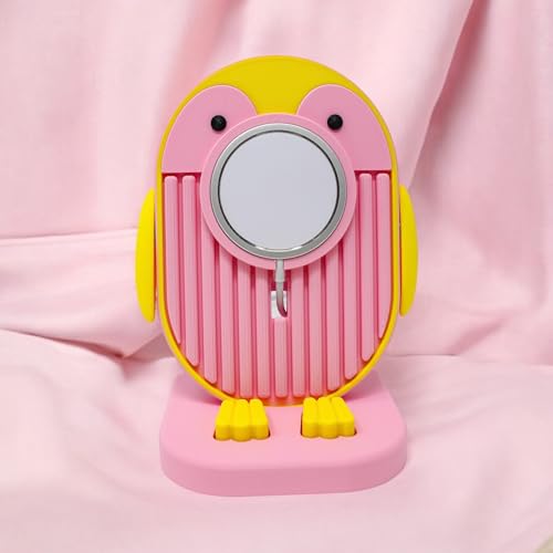 Penguin Charger Stand – Adorable Desk Organizer, Eco-Friendly (Beige & Grey)