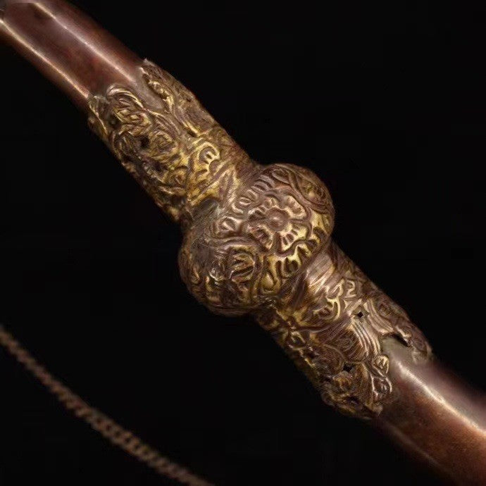 Antique-Style Nepali Makara Horn – Ritual & Decor Object