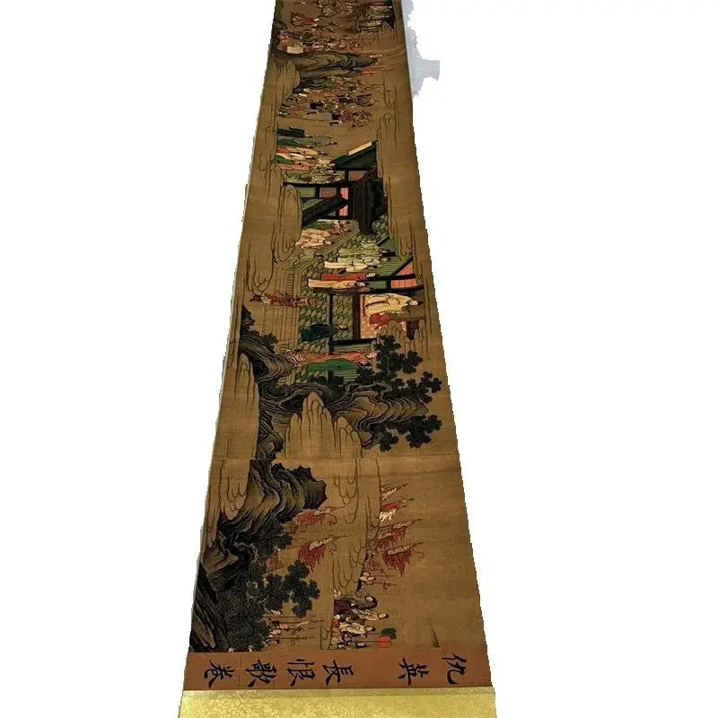 “Everlasting Regret Song” Scroll – After Qiu Ying | Long Chinese Character Painting