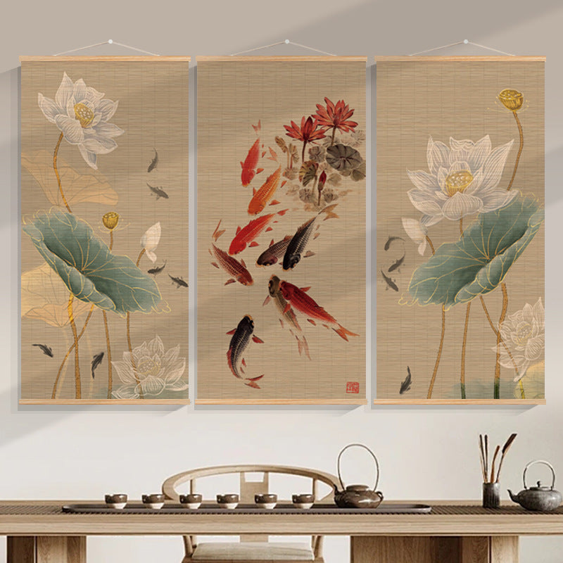 Traditional Bamboo Scroll Painting – Zen Wall Art