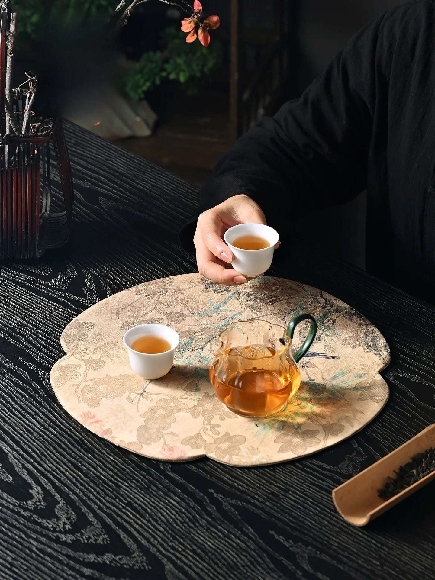Handmade Chinese Zen Cloud Silk Tea Table Mat – Asian Home Decor