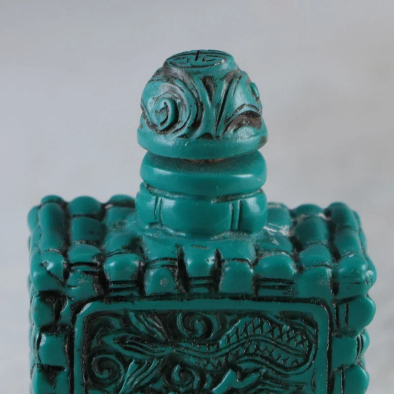 Chinese Resin Hand Carved Dragon Snuff Bottle
