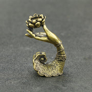 Antique-Style Miscellaneous Antique Bergamot Brass Incense Stick Incense Burner