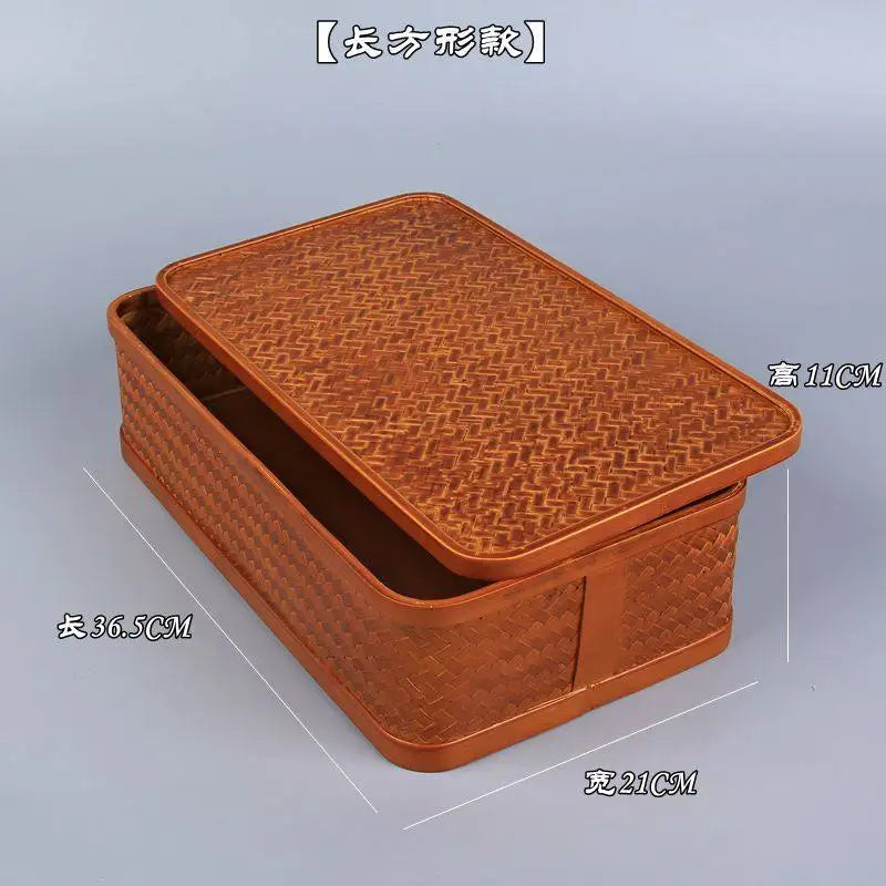 Bamboo & Lacquer Tea Set Storage Box – Chinese Tea Organizer