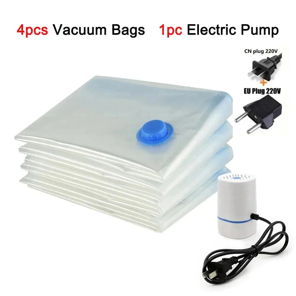 4PCS Reusable Vacuum Storage Bag