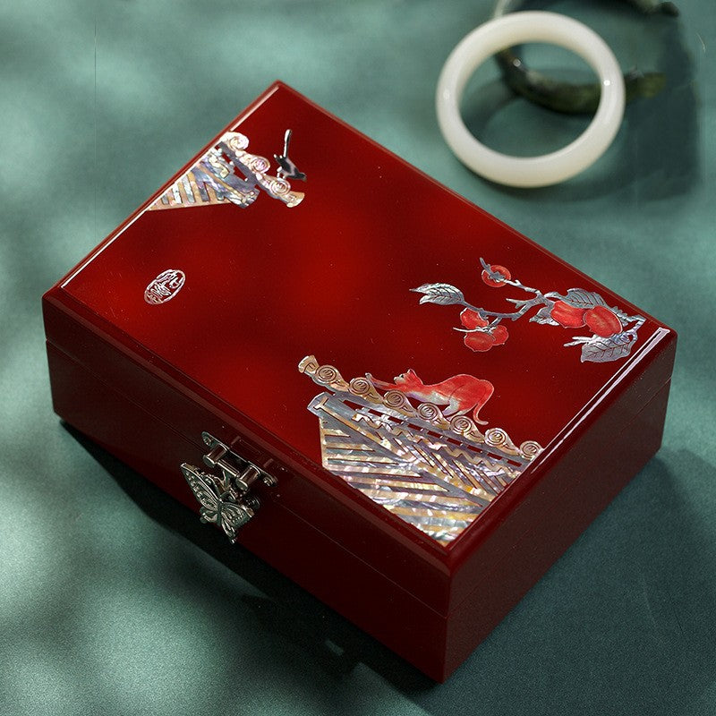 Mother‑of‑Pearl Jewelry Box – Hand‑Inlaid Abalone & Shell (Multiple Designs)